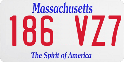 MA license plate 186VZ7