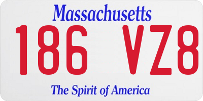 MA license plate 186VZ8