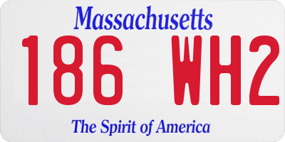 MA license plate 186WH2