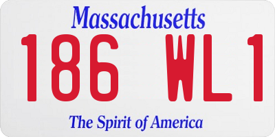 MA license plate 186WL1