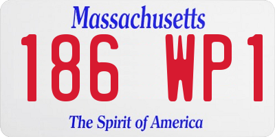 MA license plate 186WP1