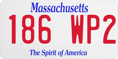 MA license plate 186WP2