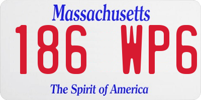 MA license plate 186WP6