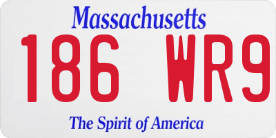MA license plate 186WR9