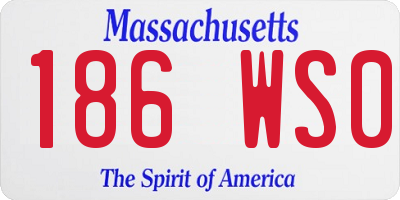 MA license plate 186WS0