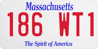 MA license plate 186WT1