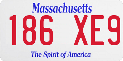 MA license plate 186XE9