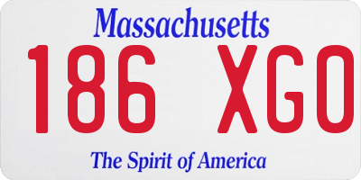 MA license plate 186XG0