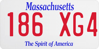 MA license plate 186XG4