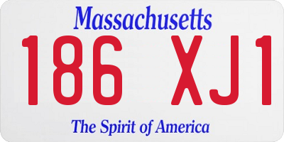 MA license plate 186XJ1