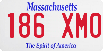 MA license plate 186XM0