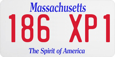 MA license plate 186XP1