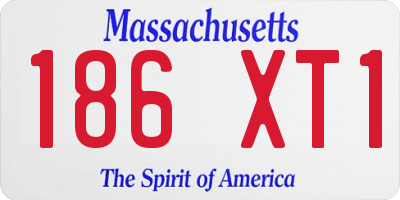 MA license plate 186XT1