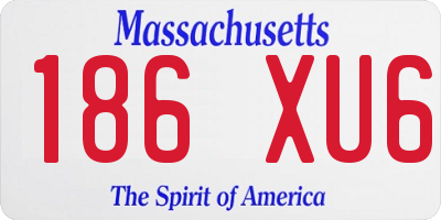 MA license plate 186XU6