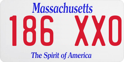 MA license plate 186XX0
