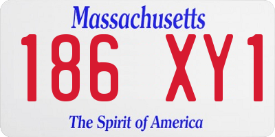 MA license plate 186XY1