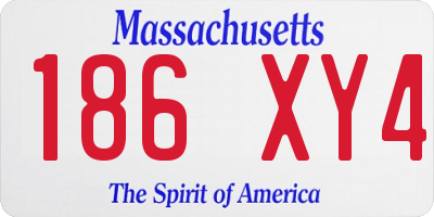 MA license plate 186XY4