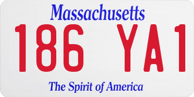 MA license plate 186YA1