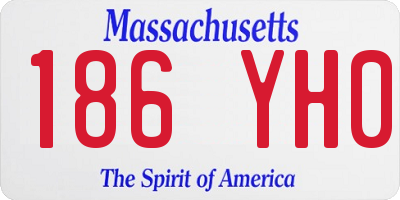 MA license plate 186YH0