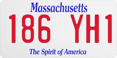 MA license plate 186YH1