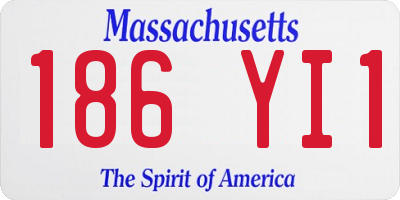 MA license plate 186YI1