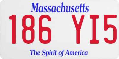 MA license plate 186YI5