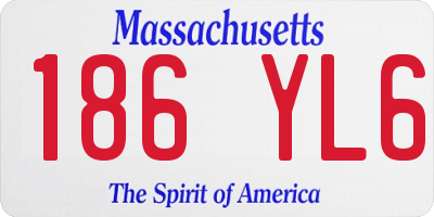 MA license plate 186YL6