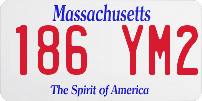 MA license plate 186YM2