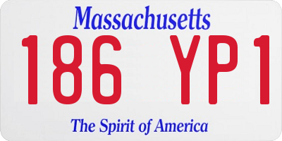 MA license plate 186YP1