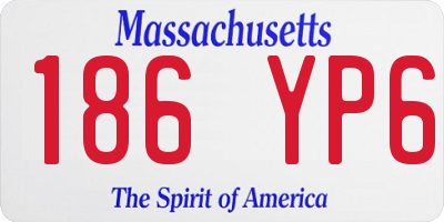 MA license plate 186YP6