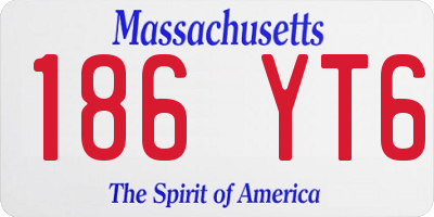 MA license plate 186YT6
