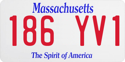 MA license plate 186YV1