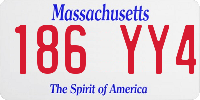 MA license plate 186YY4