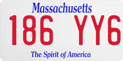 MA license plate 186YY6