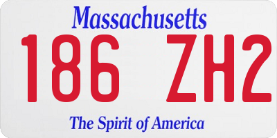 MA license plate 186ZH2