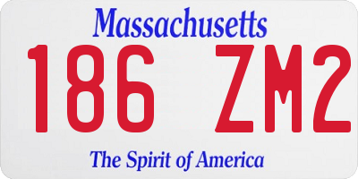 MA license plate 186ZM2