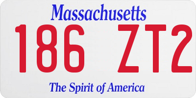 MA license plate 186ZT2