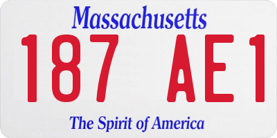 MA license plate 187AE1