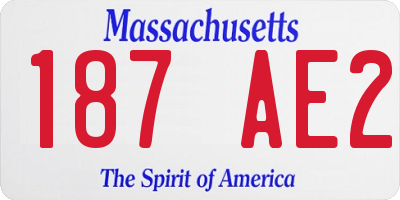 MA license plate 187AE2