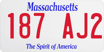 MA license plate 187AJ2