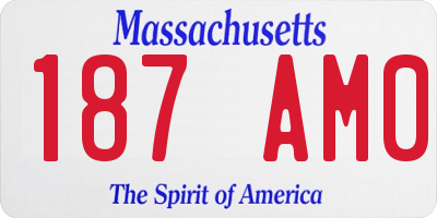 MA license plate 187AM0
