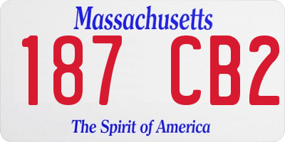 MA license plate 187CB2