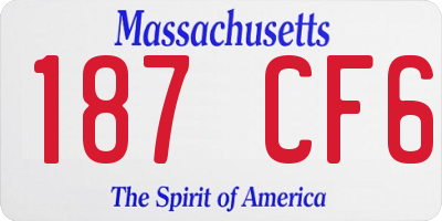 MA license plate 187CF6