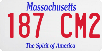 MA license plate 187CM2