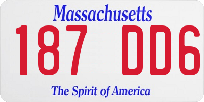 MA license plate 187DD6