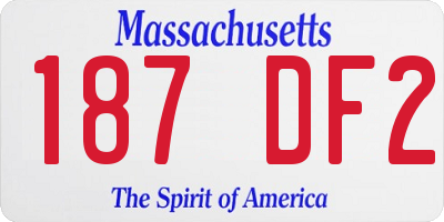 MA license plate 187DF2