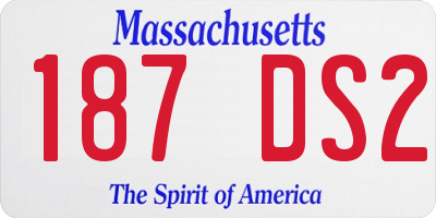 MA license plate 187DS2