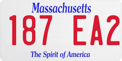 MA license plate 187EA2