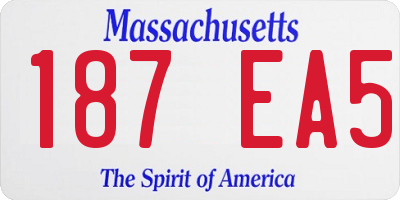 MA license plate 187EA5