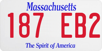 MA license plate 187EB2